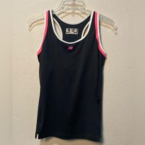 New Balance Tank Lightening Dry Running Top Black Pink Gym Fitness Size Medium
